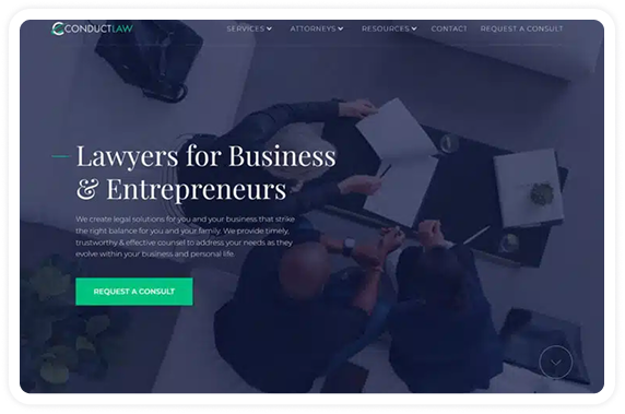 Picture → Conduct Law Website Screenshot