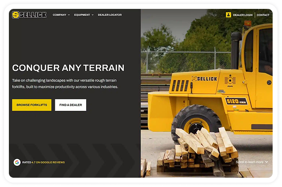 Picture → Sellick Equipment Website Screenshot